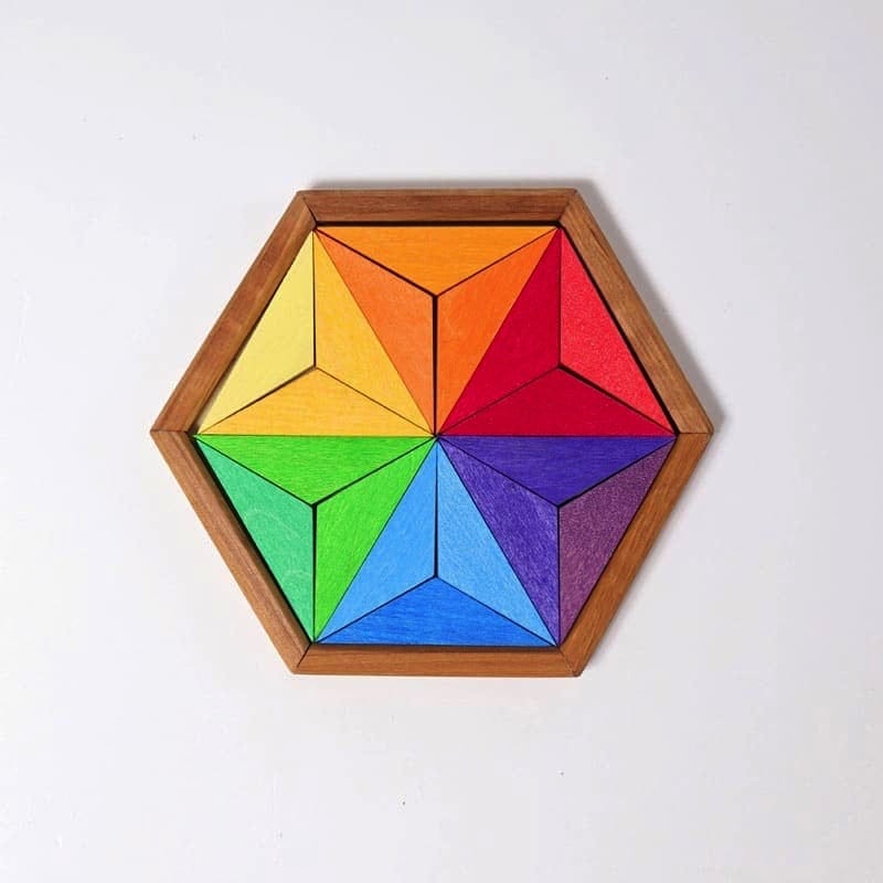 Puzzle estrella colores complementarios grande de Grimm's en Libélula Azul