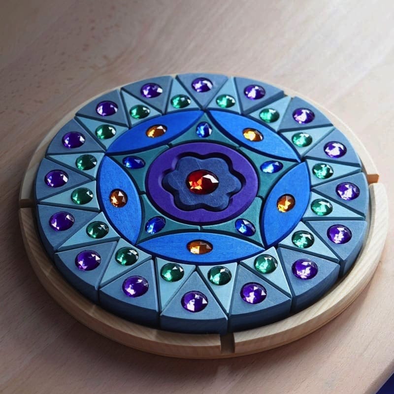 Puzzle mandala pequeño con brillantes de Grimm's en Libélula Azul