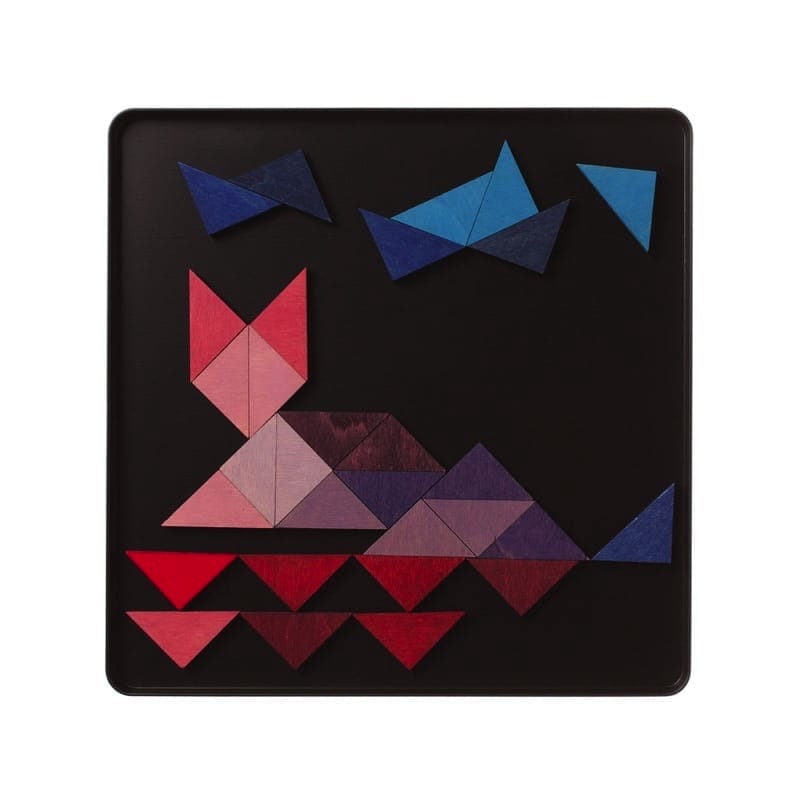 Puzzle magnético triángulos de Grimm's en Libélula Azul