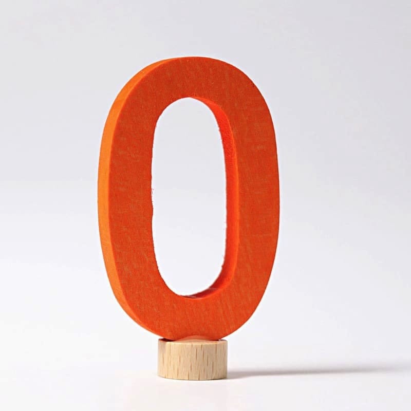 Número decorativo 0 de Grimm's en Libélula Azul