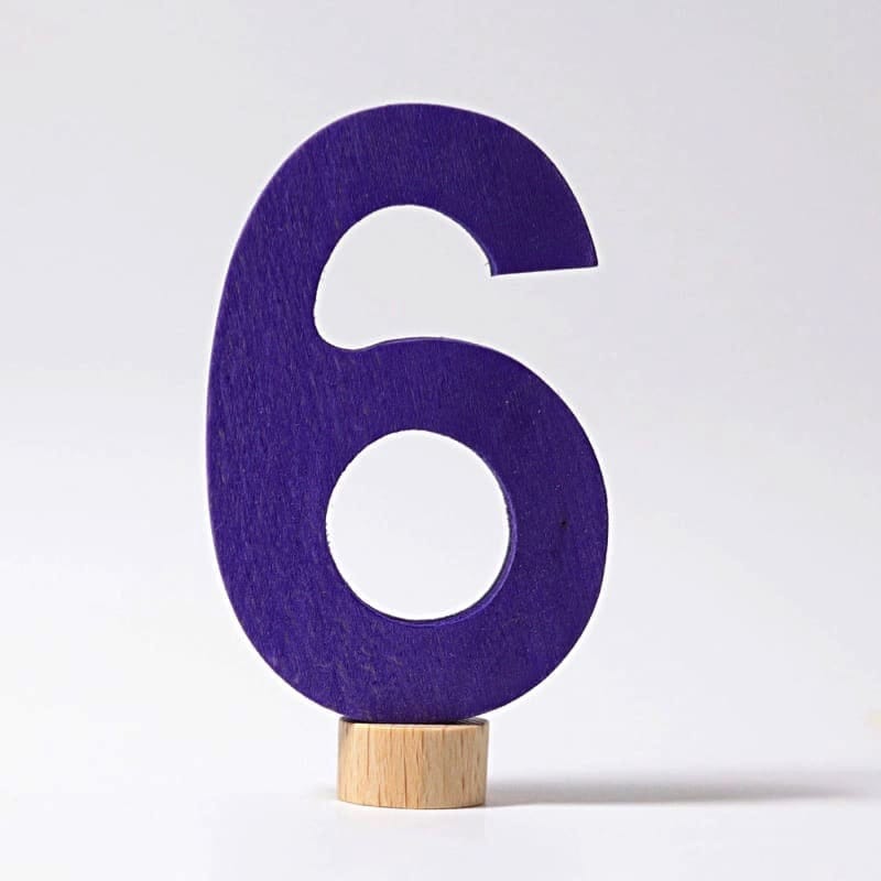 Número decorativo 6 de Grimm's en Libélula Azul