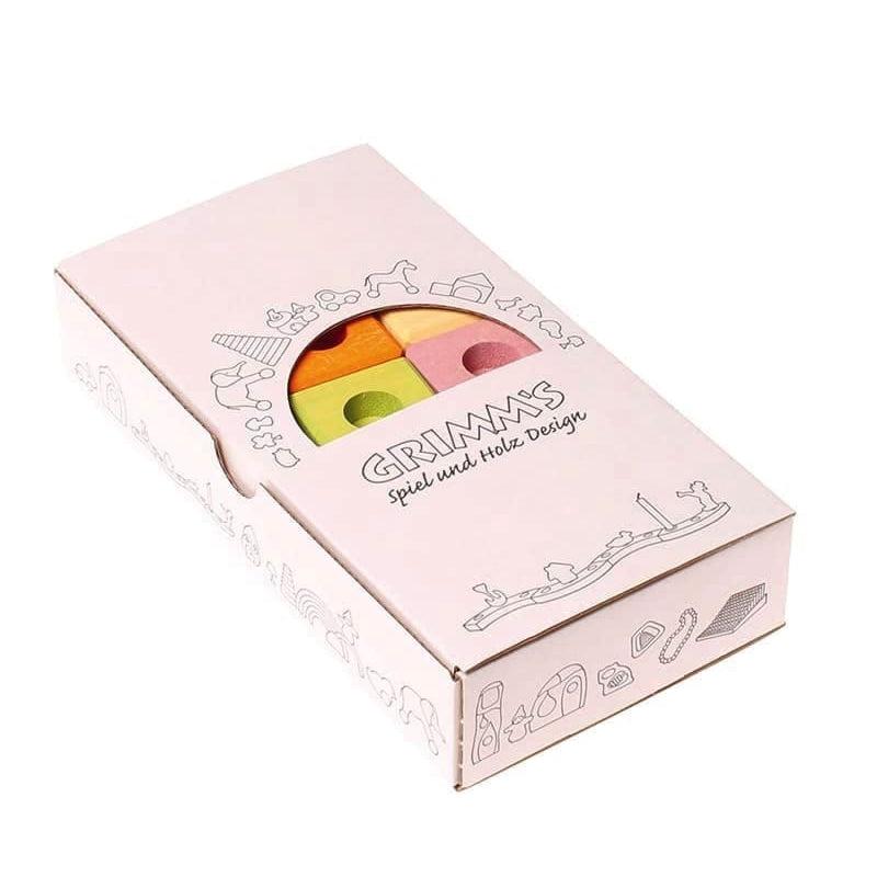 Anillo de cumpleaños cubos tonos pastel de Grimm's en Libélula Azul