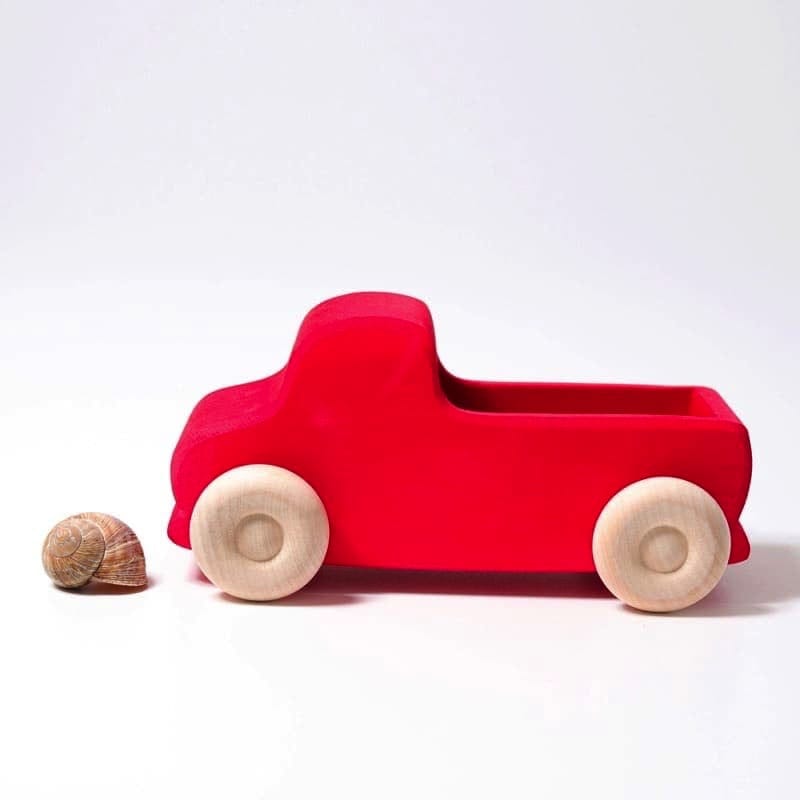 Camión grande rojo de Grimm's en Libélula Azul