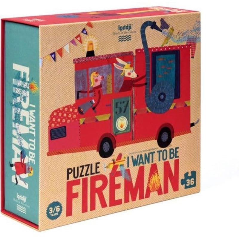 Puzzle I want to be...Firefighter de Londji en Libélula Azul