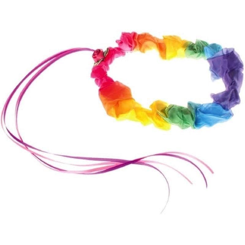 Diadema seda arcoiris de Sarah's Silks en Libélula Azul