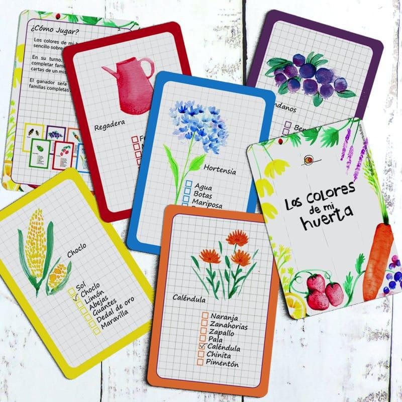 Tarjetas Los colores de mi huerta
