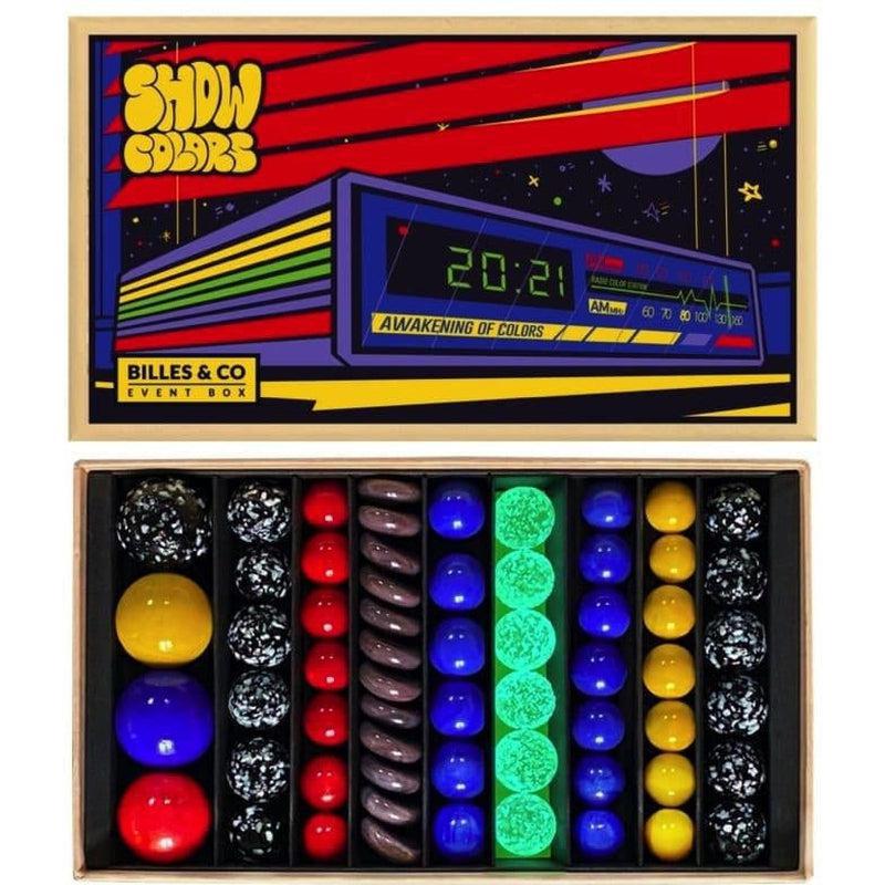 Box show colors radio reloj
