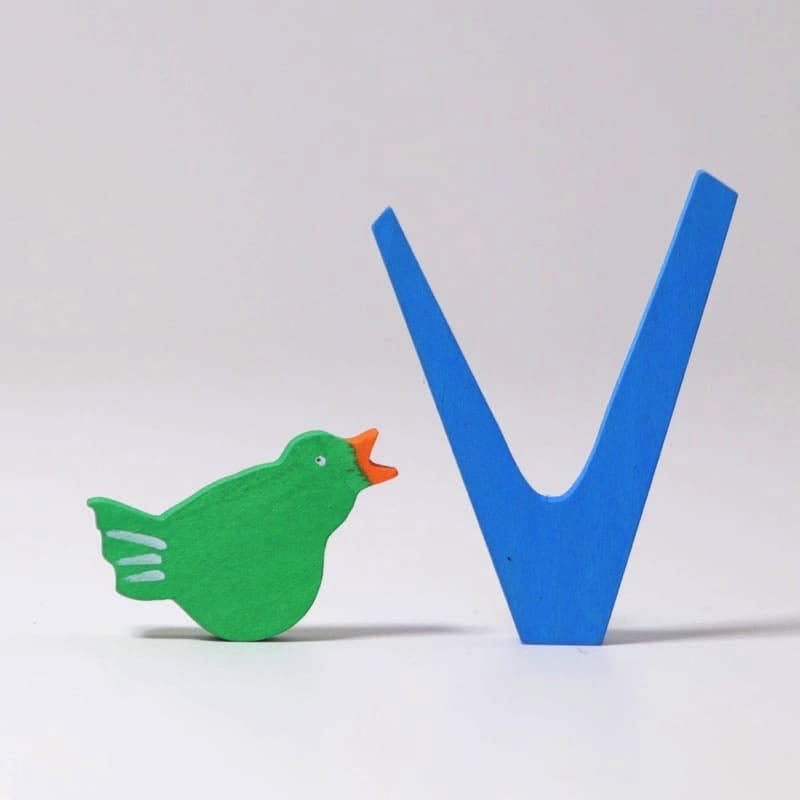 Letra antroposófica v de Grimm&#39;s en Libélula Azul