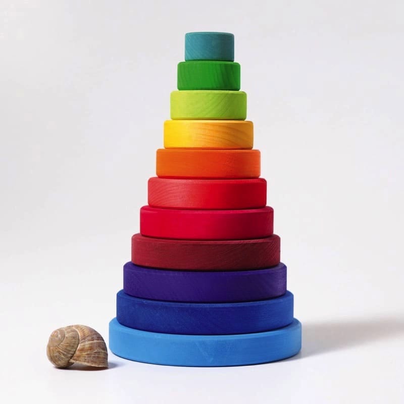 Apilable cónico grande arcoiris de Grimm&#39;s en Libélula Azul