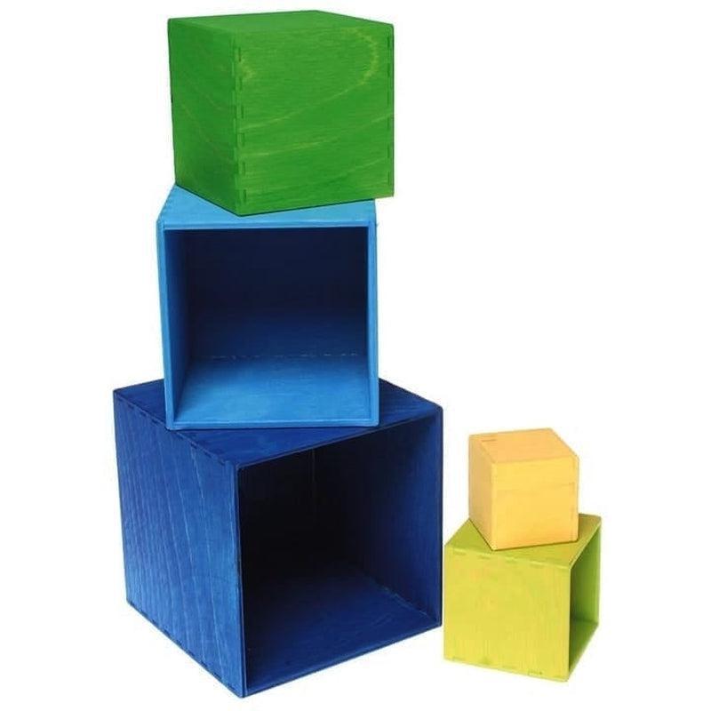Set pequeño de cubos azules