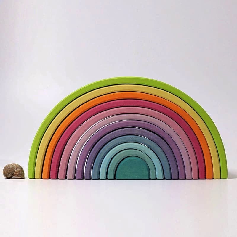 Arcoiris grande tonos pastel de Grimm's en Libélula Azul