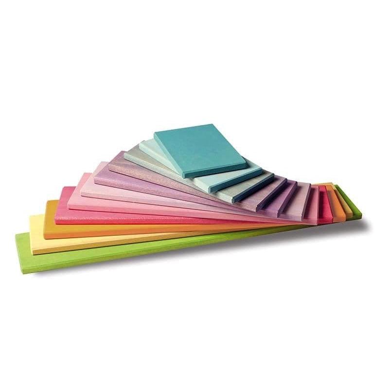 Tablas de construcción tonos pastel de Grimm's en Libélula Azul