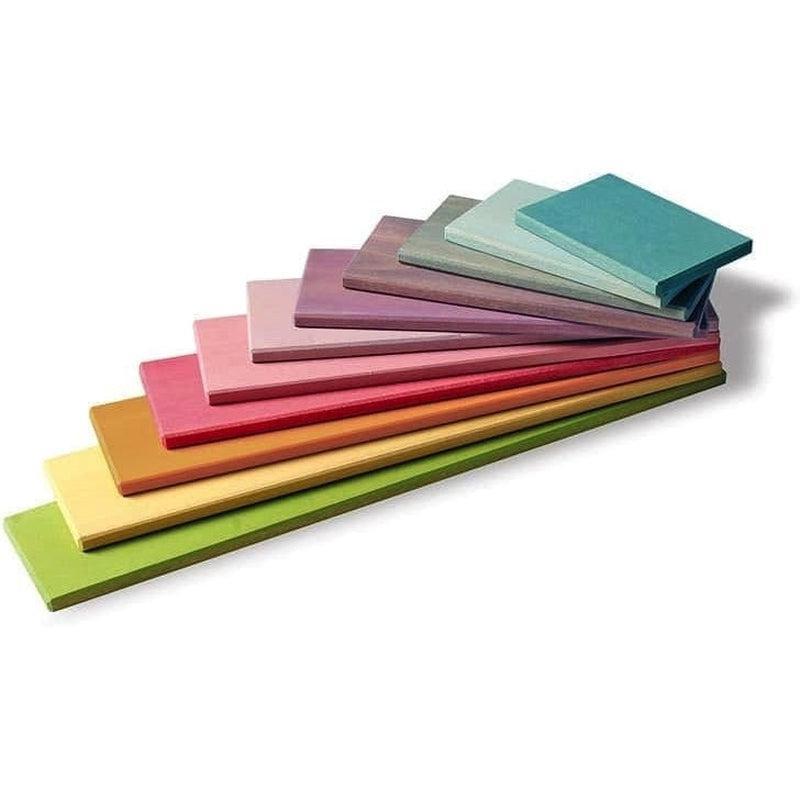 Tablas de construcción tonos pastel de Grimm&#39;s en Libélula Azul