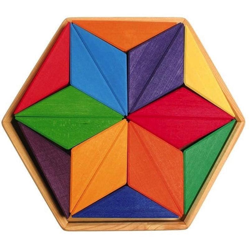 Puzzle estrella colores complementarios grande