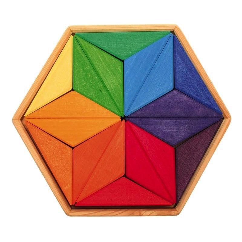 Puzzle estrella colores complementarios grande de Grimm's en Libélula Azul