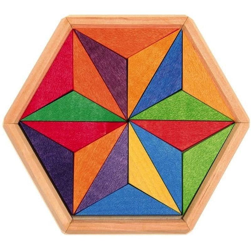 Puzzle estrella colores complementarios pequeño