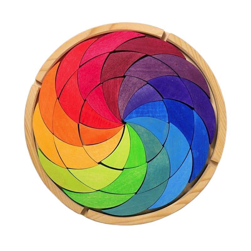 Puzzle rueda de color arcoiris