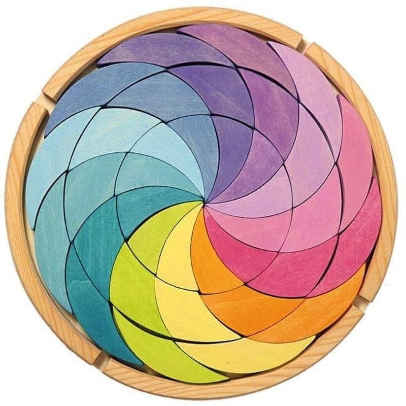 Puzzle rueda de color tonos pastel