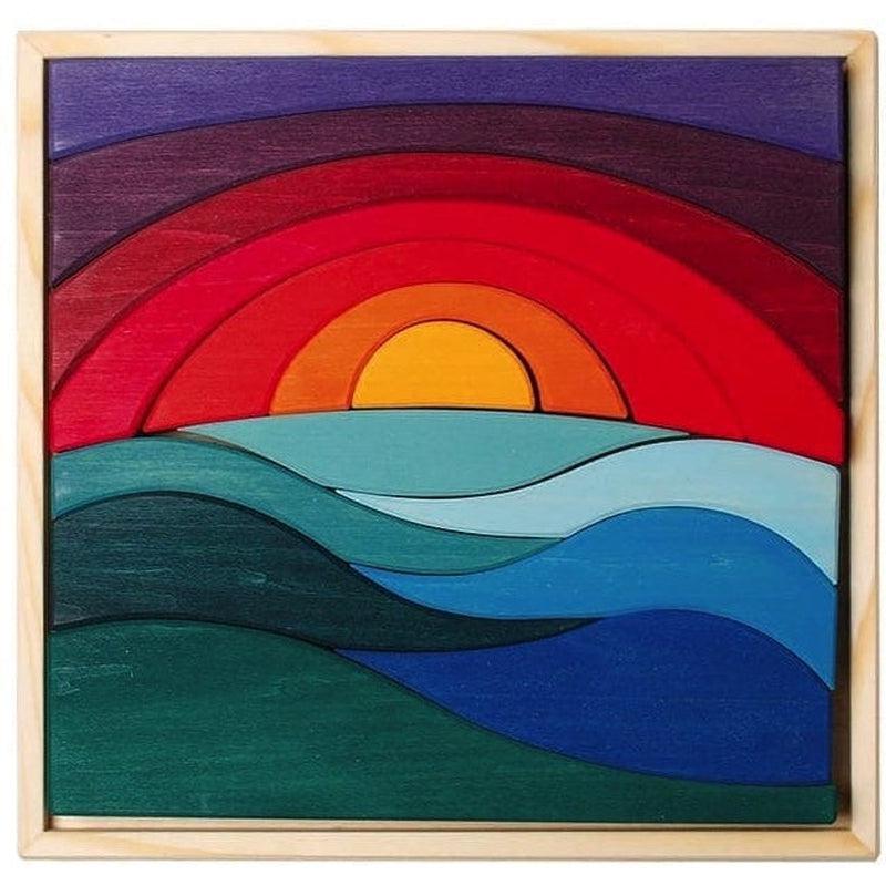 Puzzle paisaje atardecer