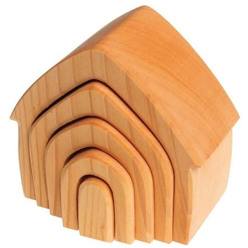 Casita madera natural