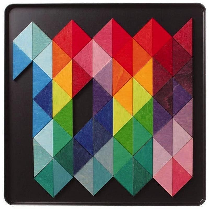 Puzzle magnético triángulos