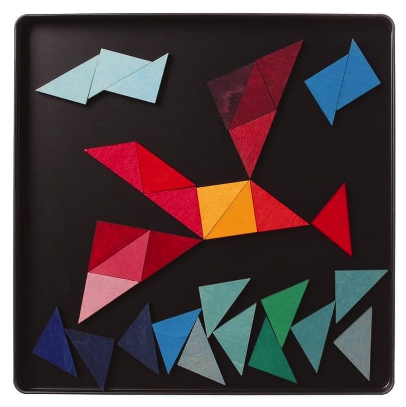 Puzzle magnético triángulos de Grimm's en Libélula Azul
