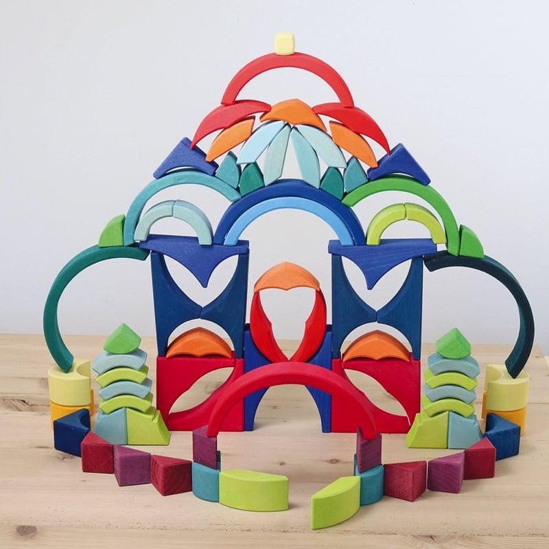 Set de construcción arcos y cuadrados de Grimm&#39;s en Libélula Azul