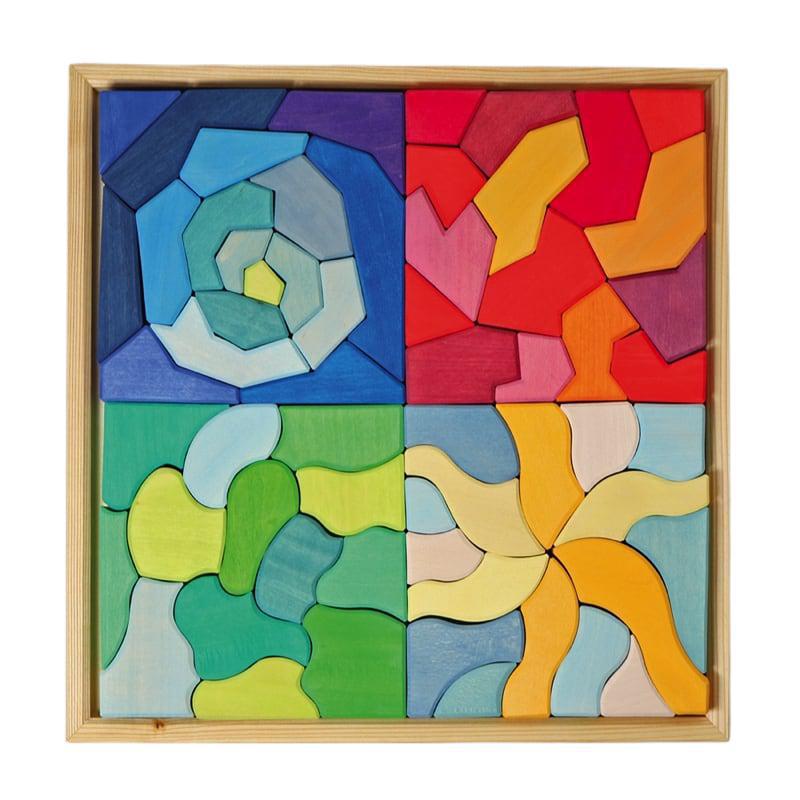 Bloques y puzzle cuatro temperamentos