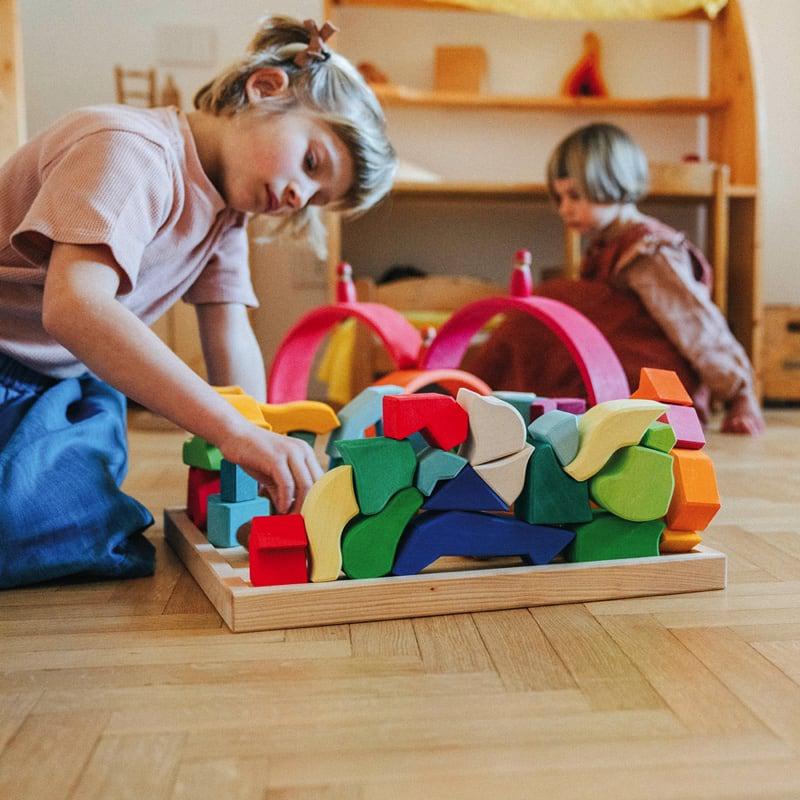 Bloques y puzzle cuatro temperamentos de Grimm's en Libélula Azul