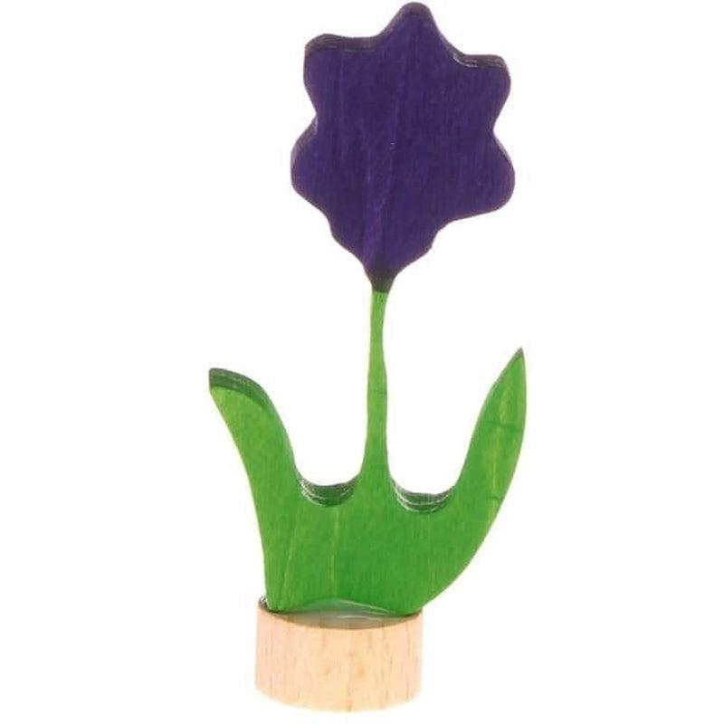 Figura decorativa flor morada