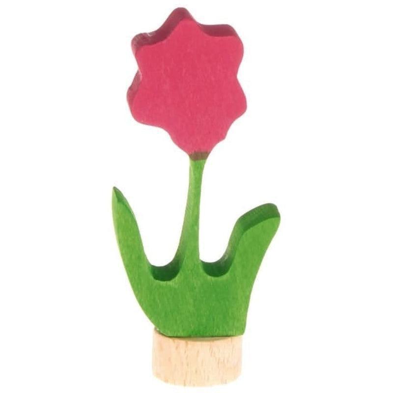 Figura decorativa flor rosada