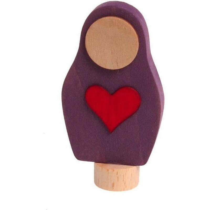 Figura decorativa matrioshka corazón