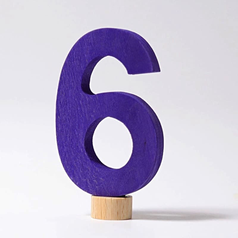 Número decorativo 6 de Grimm's en Libélula Azul