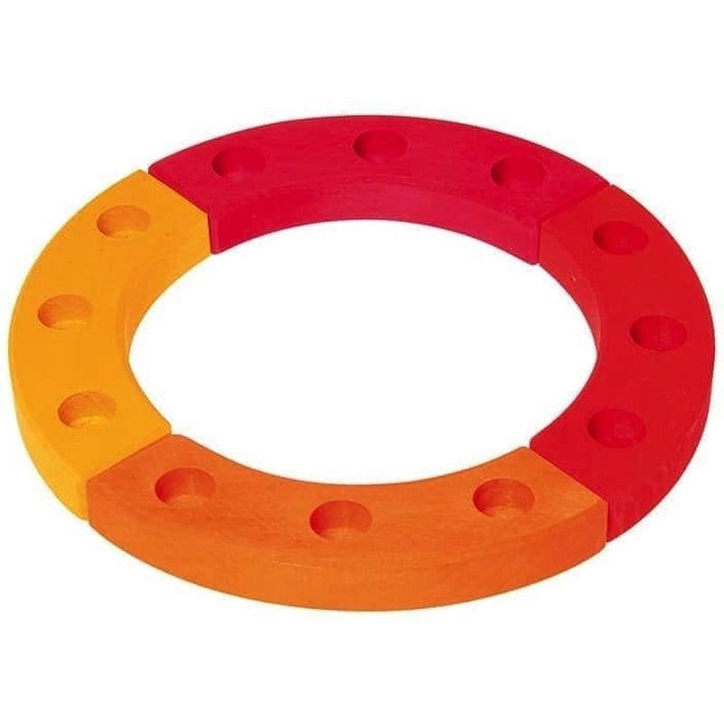 Anillo de cumpleaños amarillo-rojo