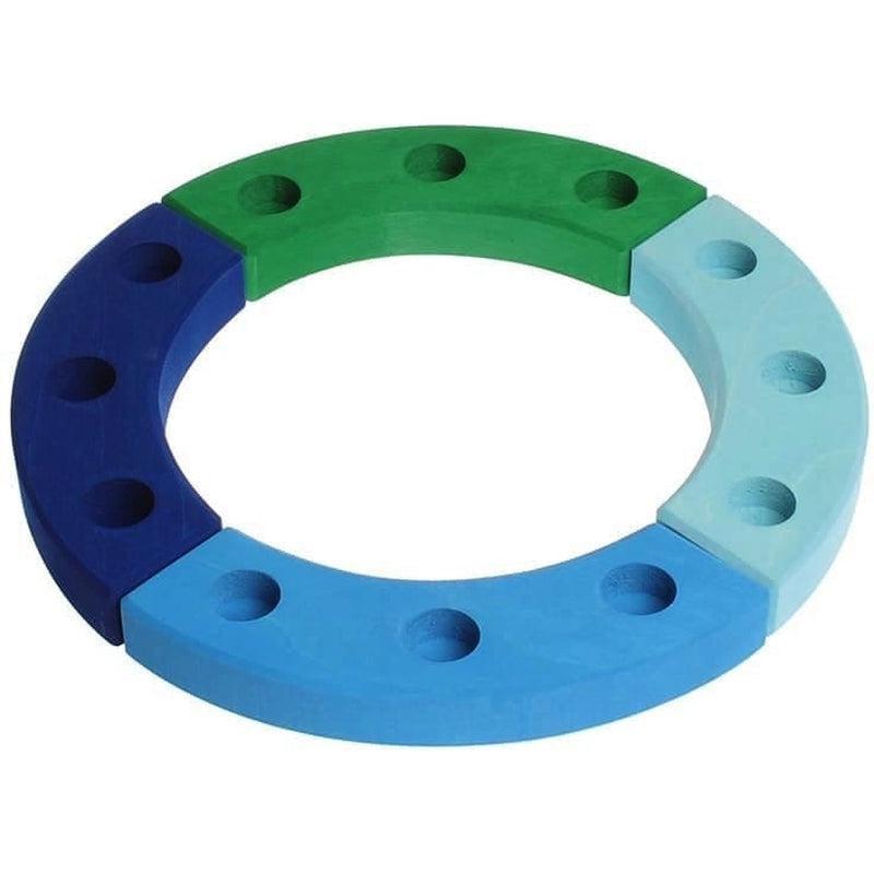 Anillo de cumpleaños verde-azul