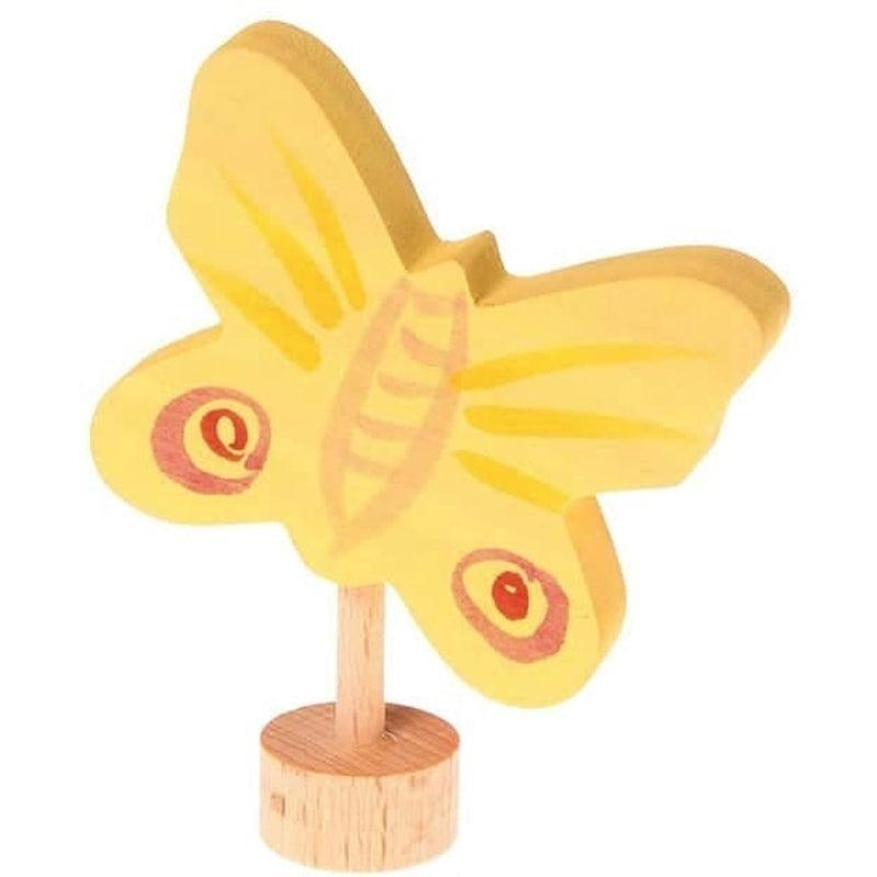 Figura decorativa mariposa amarilla