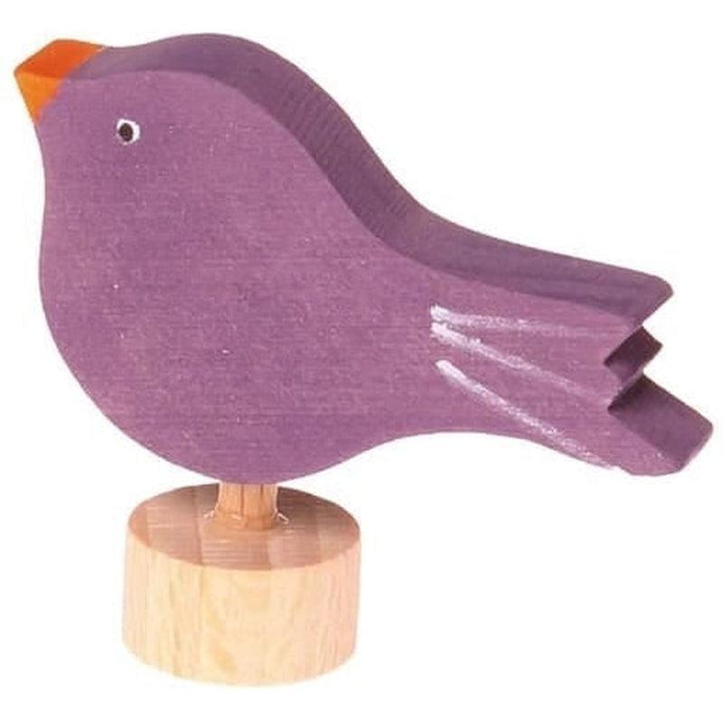 Figura decorativa pajarito lila