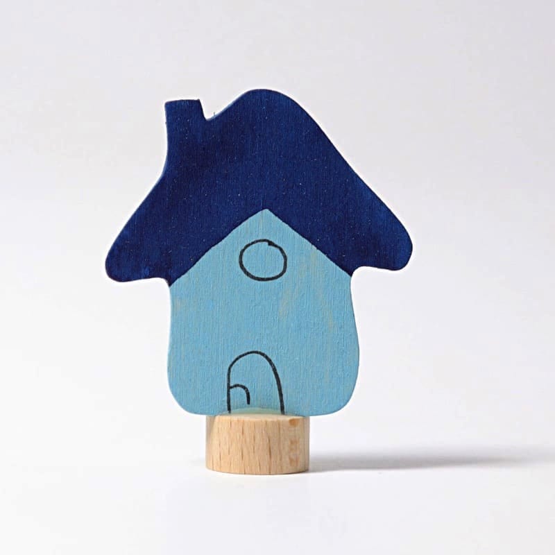 Figura decorativa casa azul de Grimm's en Libélula Azul