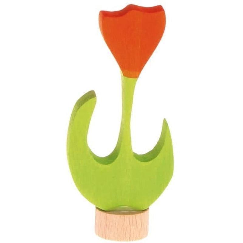 Figura decorativa tulipán naranjo