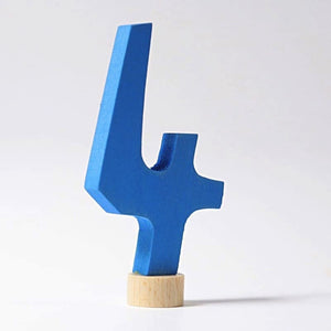 Número decorativo antroposófico 4 de Grimm's en Libélula Azul