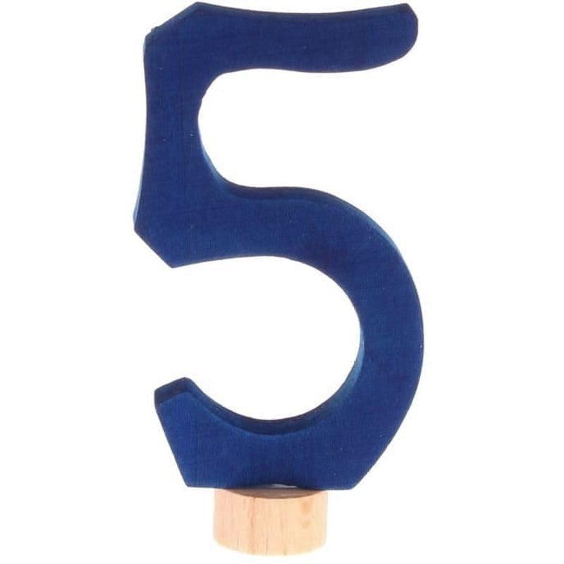 Número decorativo antroposófico 5 de Grimm&#39;s en Libélula Azul