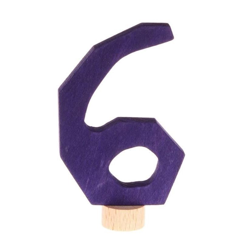 Número decorativo antroposófico 6 de Grimm&#39;s en Libélula Azul