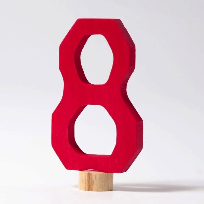 Número decorativo antroposófico 8 de Grimm&#39;s en Libélula Azul