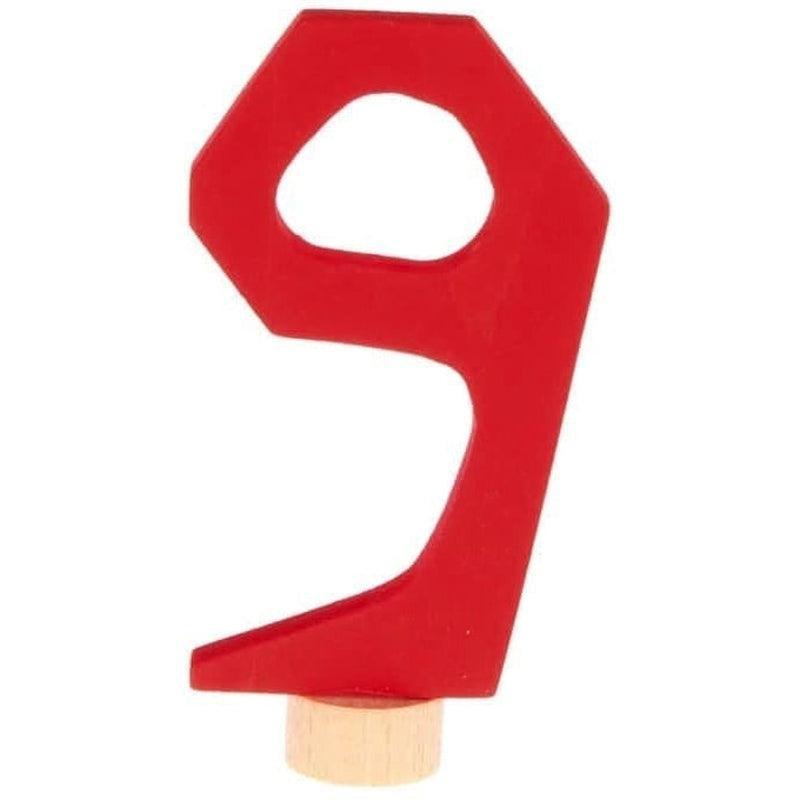 Número decorativo antroposófico 9 de Grimm's en Libélula Azul