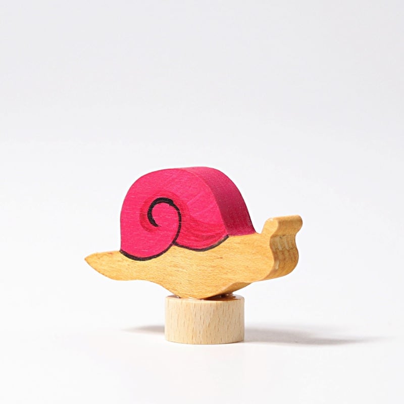 Figura decorativa caracol rosado