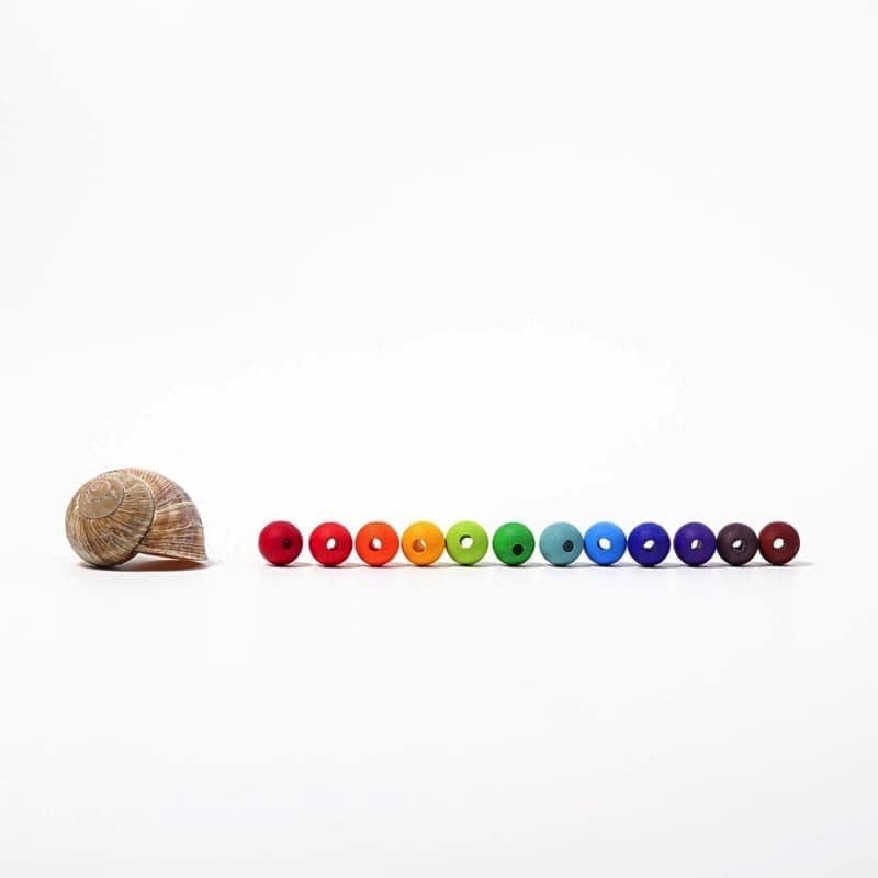 Cuentas arcoiris 12 mm de Grimm&#39;s en Libélula Azul