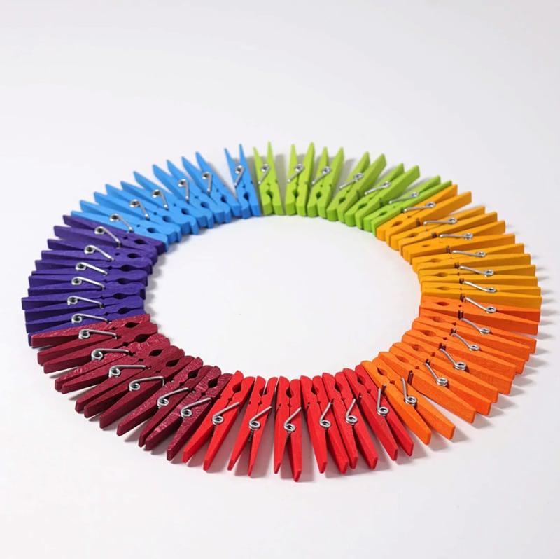 Pinzas para ropa arcoiris Amarillo