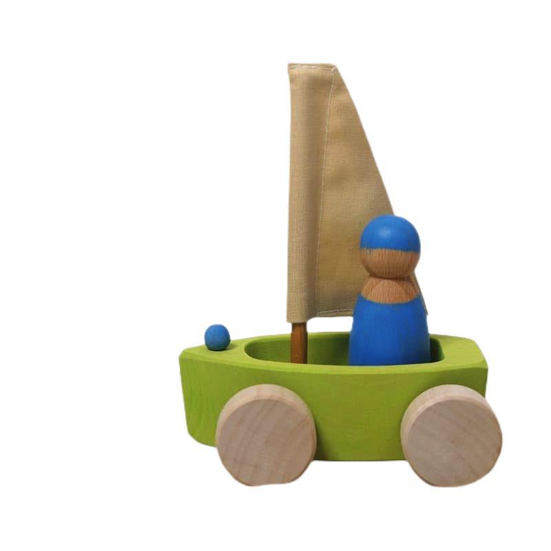 Velero pequeño verde