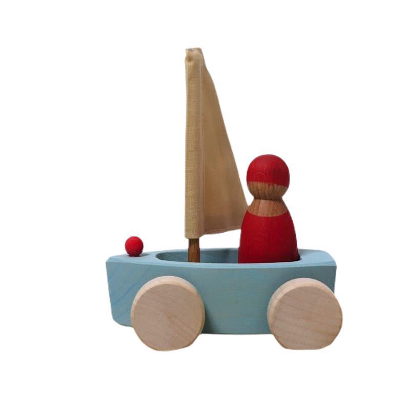 Velero pequeño celeste