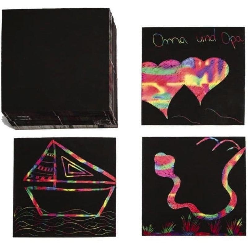 Papel arcoiris para raspar